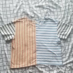 Mixed Stripe Easy Crop Tee | Madewell
